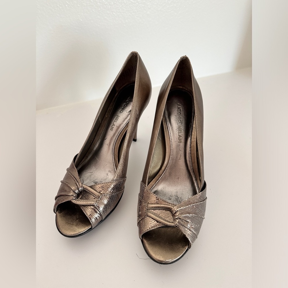 COPY - COPY - Antonio melani metallic leather pumps